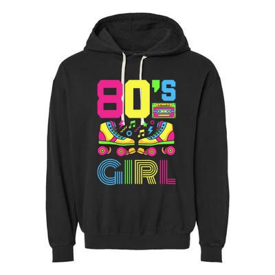 80s Girl 1980s Fashion Theme Party Outfit Eighties Garment-Dyed Fleece Hoodie