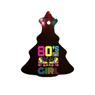 80s Girl 1980s Fashion Theme Party Outfit Eighties Ceramic Tree Ornament