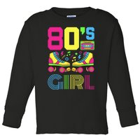 80s Girl 1980s Fashion Theme Party Outfit Eighties Toddler Long Sleeve Shirt