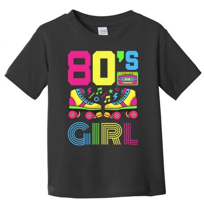 80s Girl 1980s Fashion Theme Party Outfit Eighties Toddler T-Shirt