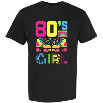 80s Girl 1980s Fashion Theme Party Outfit Eighties Costume Garment-Dyed Heavyweight T-Shirt