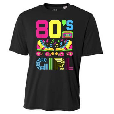 80s Girl 1980s Fashion Theme Party Outfit Eighties Costume Cooling Performance Crew T-Shirt