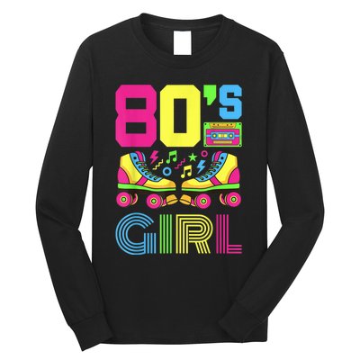 80s Girl 1980s Fashion Theme Party Outfit Eighties Costume Long Sleeve Shirt