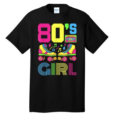 80s Girl 1980s Fashion Theme Party Outfit Eighties Costume Tall T-Shirt