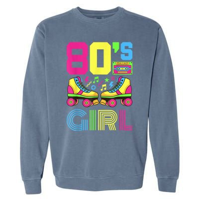 80s Girl 1980s Fashion Theme Party Outfit Eighties Costume Garment-Dyed Sweatshirt