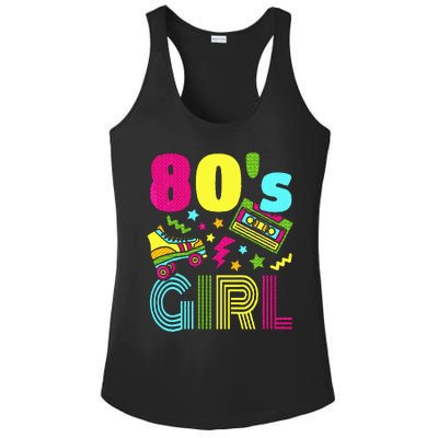 80s Girl 1980s Theme Party 80s Costume Outfit Ladies PosiCharge Competitor Racerback Tank