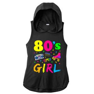 80S Girl Birthday Party Costume Retro Ladies PosiCharge Tri-Blend Wicking Draft Hoodie Tank