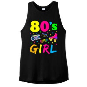 80S Girl Birthday Party Costume Retro Ladies PosiCharge Tri-Blend Wicking Tank