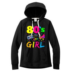 80S Girl Birthday Party Costume Retro Women's Fleece Hoodie