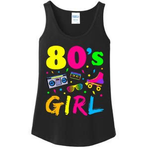 80S Girl Birthday Party Costume Retro Ladies Essential Tank