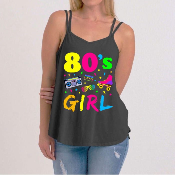 80S Girl Birthday Party Costume Retro Women's Strappy Tank