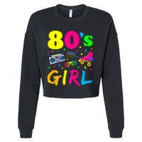 80S Girl Birthday Party Costume Retro Cropped Pullover Crew