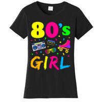 80S Girl Birthday Party Costume Retro Women's T-Shirt