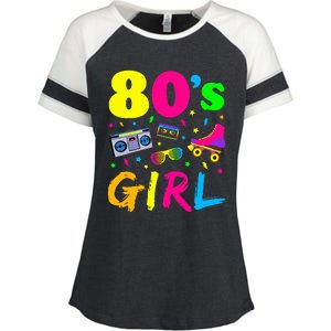 80S Girl Birthday Party Costume Retro Enza Ladies Jersey Colorblock Tee