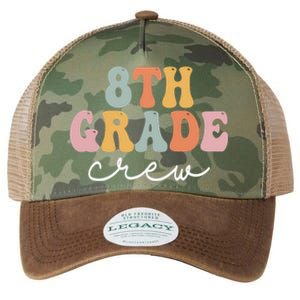 8Th Grade Crew Retro Groovy Happy First Day Of School Gift Legacy Tie Dye Trucker Hat