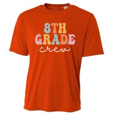 8Th Grade Crew Retro Groovy Happy First Day Of School Gift Cooling Performance Crew T-Shirt