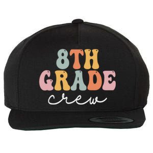 8Th Grade Crew Retro Groovy Happy First Day Of School Gift Wool Snapback Cap