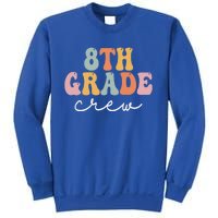 8Th Grade Crew Retro Groovy Happy First Day Of School Gift Sweatshirt