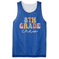 8Th Grade Crew Retro Groovy Happy First Day Of School Gift Mesh Reversible Basketball Jersey Tank