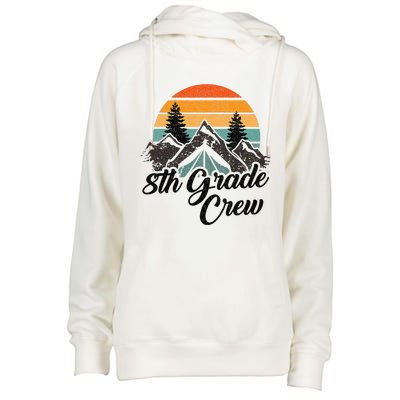 8th Grade Crew Back To School After Camping Trip Love Camp Womens Funnel Neck Pullover Hood