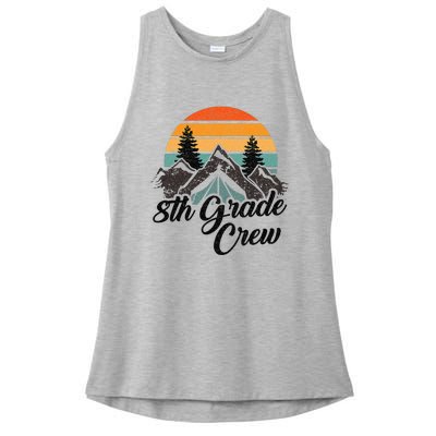 8th Grade Crew Back To School After Camping Trip Love Camp Ladies PosiCharge Tri-Blend Wicking Tank