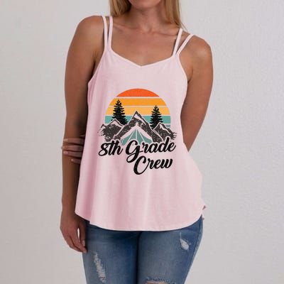 8th Grade Crew Back To School After Camping Trip Love Camp Women's Strappy Tank