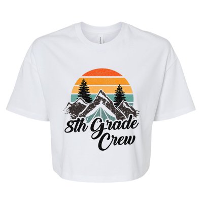 8th Grade Crew Back To School After Camping Trip Love Camp Bella+Canvas Jersey Crop Tee