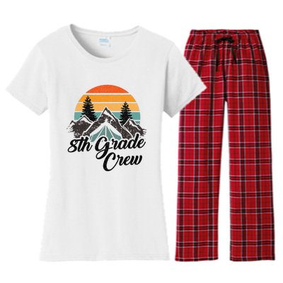 8th Grade Crew Back To School After Camping Trip Love Camp Women's Flannel Pajama Set