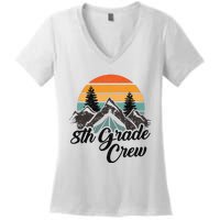 8th Grade Crew Back To School After Camping Trip Love Camp Women's V-Neck T-Shirt