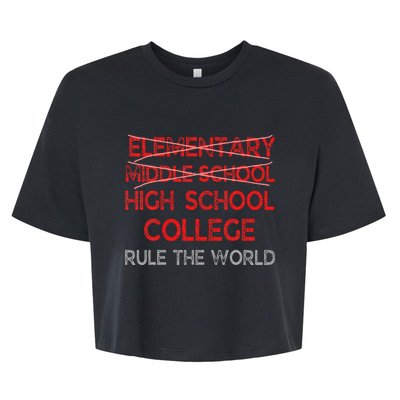 8th Grade Graduation Funny Middle School Graduation Bella+Canvas Jersey Crop Tee