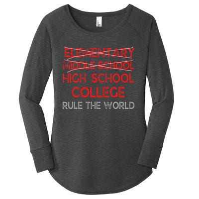 8th Grade Graduation Funny Middle School Graduation Women's Perfect Tri Tunic Long Sleeve Shirt