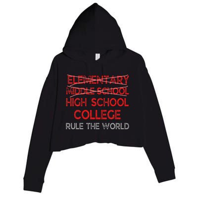 8th Grade Graduation Funny Middle School Graduation Crop Fleece Hoodie