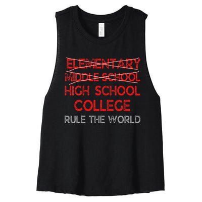 8th Grade Graduation Funny Middle School Graduation Women's Racerback Cropped Tank