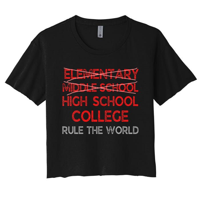 8th Grade Graduation Funny Middle School Graduation Women's Crop Top Tee