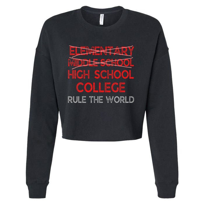 8th Grade Graduation Funny Middle School Graduation Cropped Pullover Crew