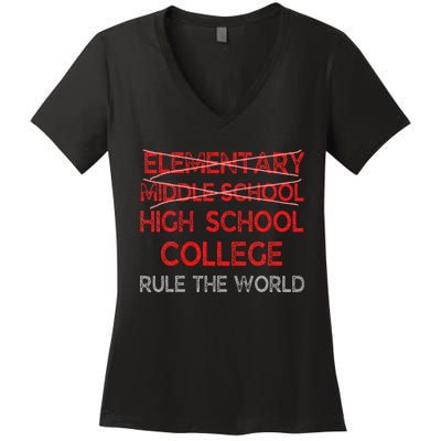 8th Grade Graduation Funny Middle School Graduation Women's V-Neck T-Shirt