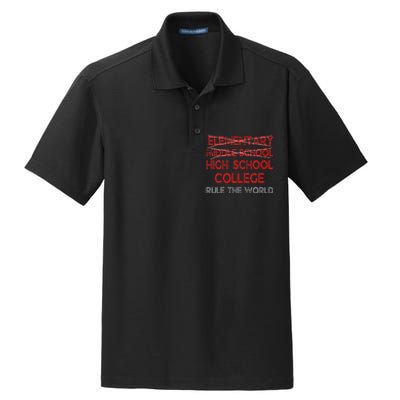 8th Grade Graduation Funny Middle School Graduation Dry Zone Grid Polo