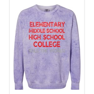 8th Grade Graduation Funny Middle School Graduation Colorblast Crewneck Sweatshirt