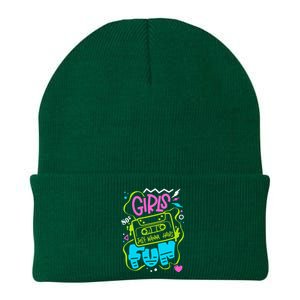 80's Girl Just Wanna Have Fun Nostalgia 1980s Knit Cap Winter Beanie