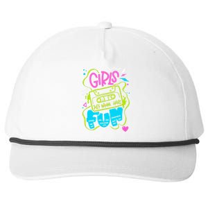 80's Girl Just Wanna Have Fun Nostalgia 1980s Snapback Five-Panel Rope Hat