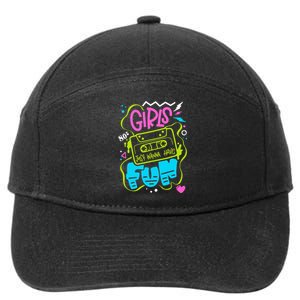 80's Girl Just Wanna Have Fun Nostalgia 1980s 7-Panel Snapback Hat