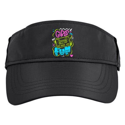 80's Girl Just Wanna Have Fun Nostalgia 1980s Adult Drive Performance Visor