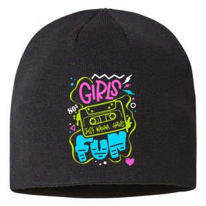 80's Girl Just Wanna Have Fun Nostalgia 1980s Sustainable Beanie