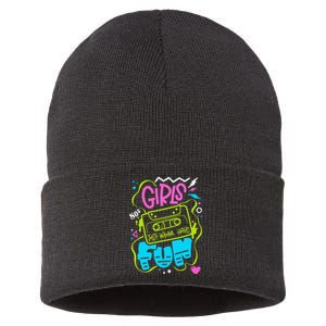 80's Girl Just Wanna Have Fun Nostalgia 1980s Sustainable Knit Beanie