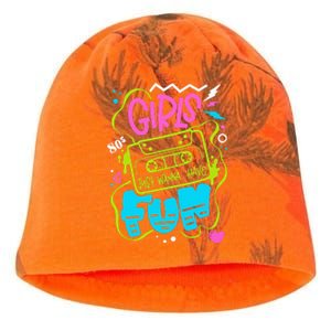 80's Girl Just Wanna Have Fun Nostalgia 1980s Kati - Camo Knit Beanie