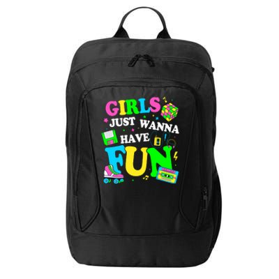 80S Girl Just Wanna Have Fun 1980s Girl City Backpack