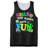 80S Girl Just Wanna Have Fun 1980s Girl Mesh Reversible Basketball Jersey Tank