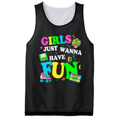 80S Girl Just Wanna Have Fun 1980s Girl Mesh Reversible Basketball Jersey Tank