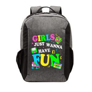 80S Girl Just Wanna Have Fun 1980s Girl Vector Backpack