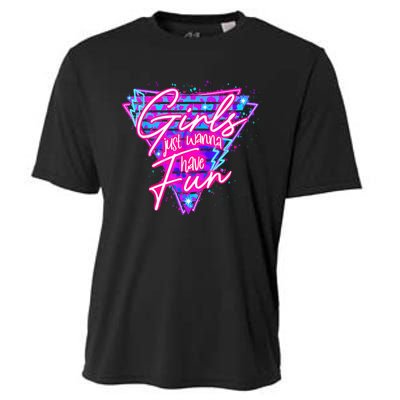 80s Girl Just Wanna Have Fun Nostalgia 1980s Cooling Performance Crew T-Shirt